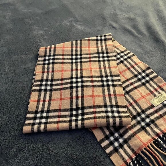 BURBERRY Beige nova check scarf 100% Authentic Lambswool very good condition - Picture 3 of 6